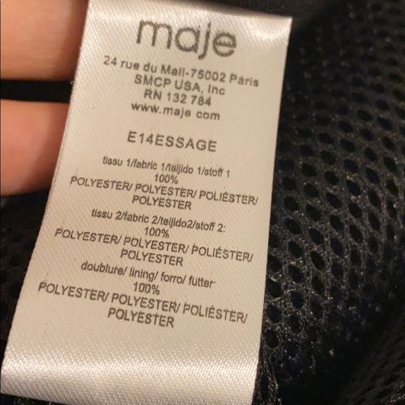 NWT Techno Mini skirt by MAJE~Jupe Baule Matiere~Sz.3 Puffy w. Pockets - Picture 5 of 13